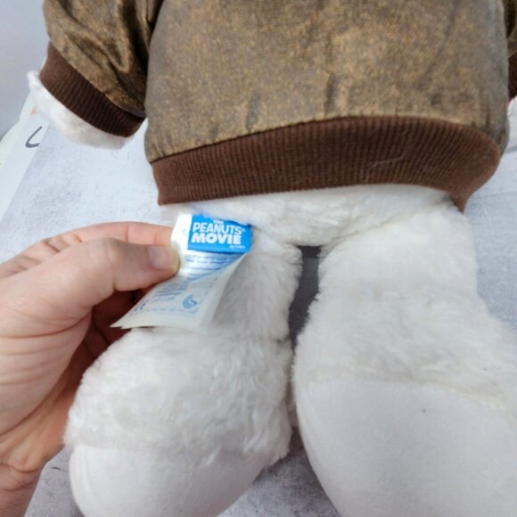 Vintage Build A Bear Peanuts Snoopy Flying Ace Aviator Plush 17” Jacket Scarf - Picture 5 of 8